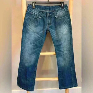Replay 30/32 Jeans flare contrast stitching
low rise denim